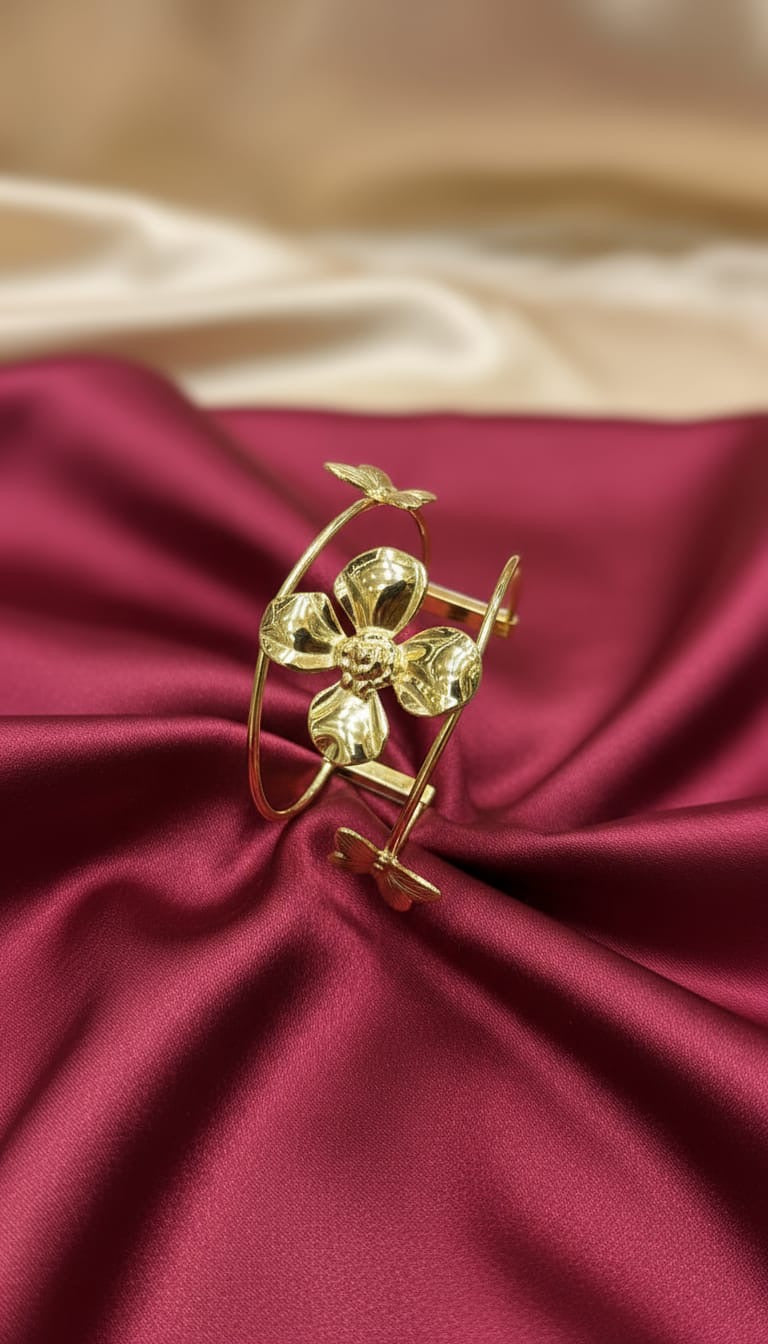 Anti-Tarnish Floral Kada