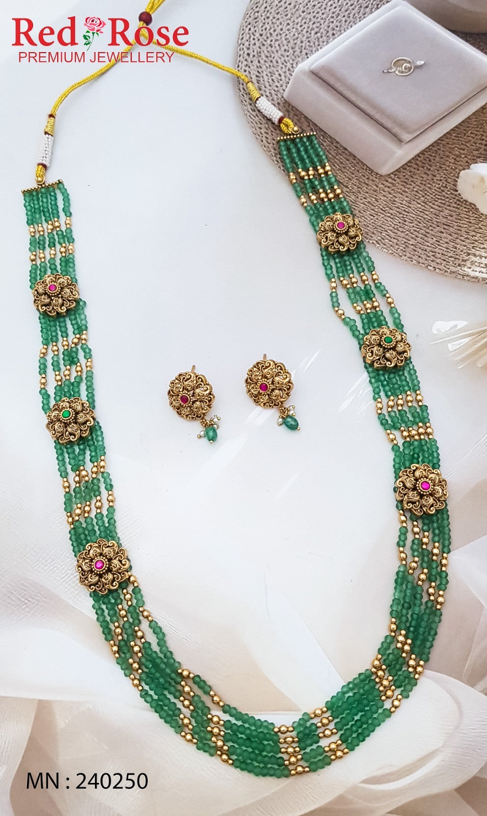 Antique Pearl Beads Long Haar