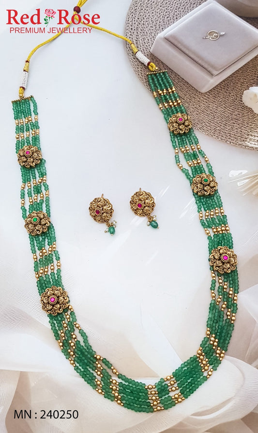 Antique Pearl Beads Long Haar