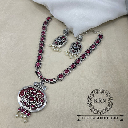 Elegant Oxidized Necklace Set BM-01