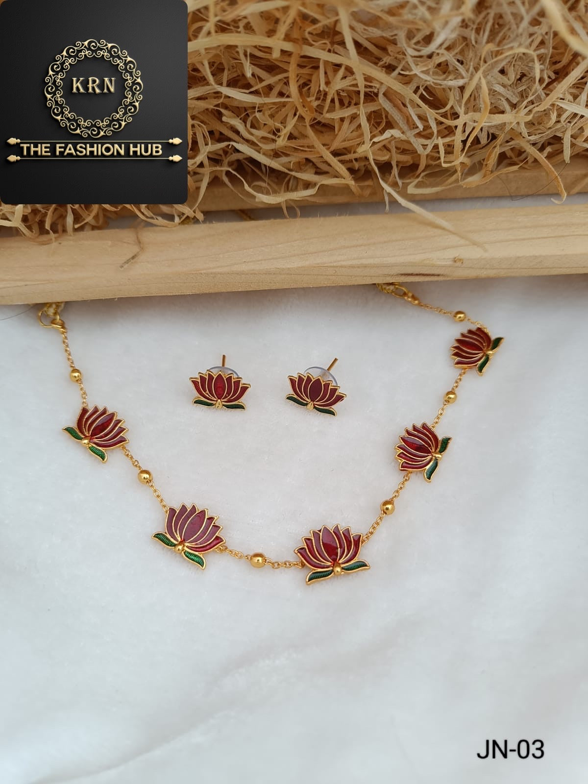 Antique Lotus Flower Necklace