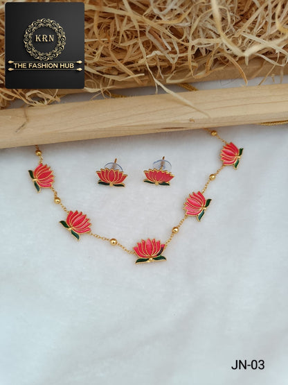 Antique Lotus Flower Necklace