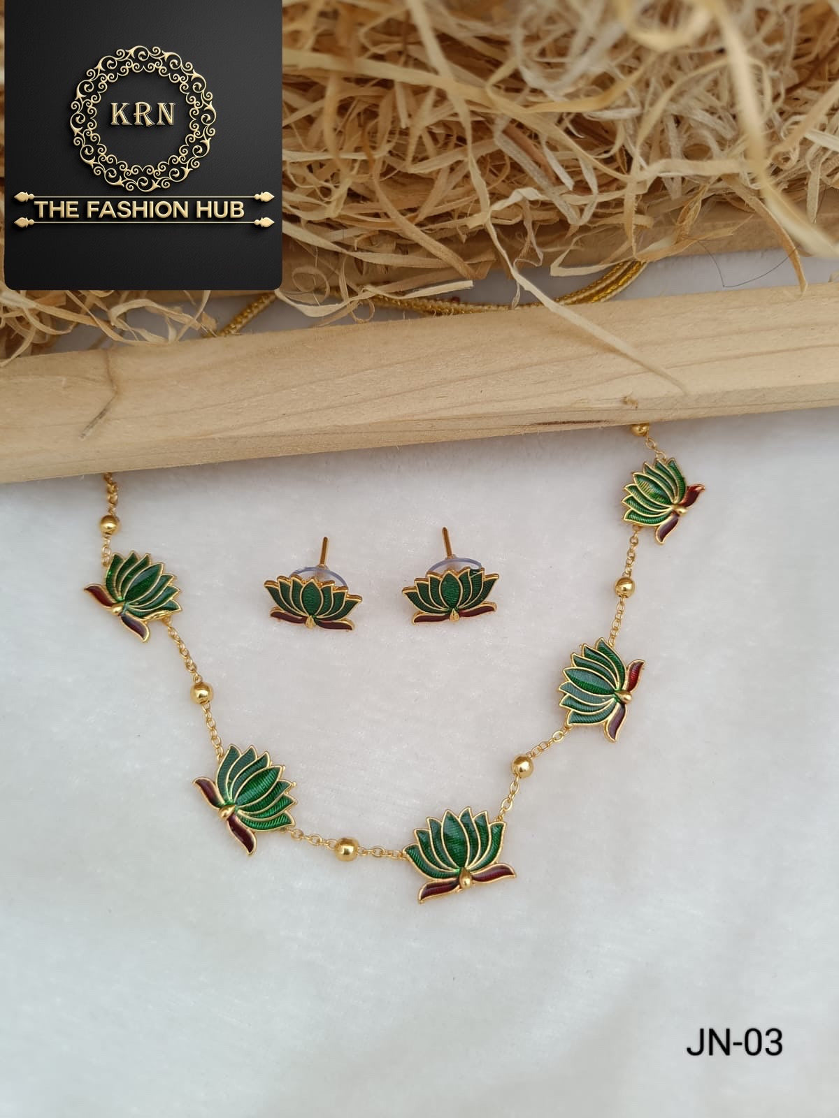 Antique Lotus Flower Necklace