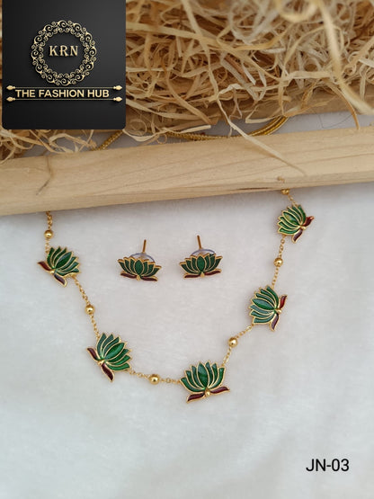 Antique Lotus Flower Necklace