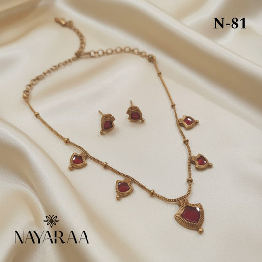 Elegant Premium Paisly Necklace set -N81