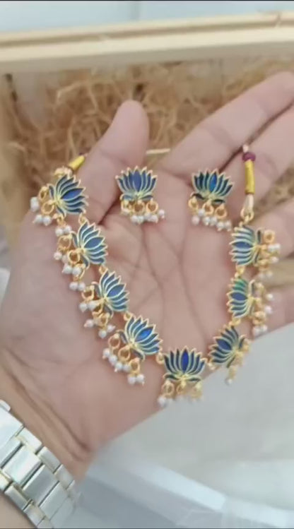 Antique Lotus Flower Necklace