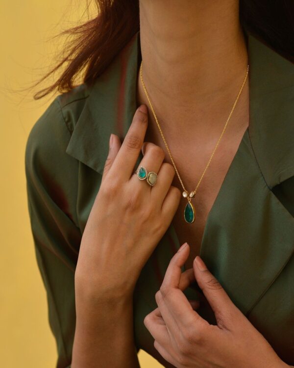 Zamrud Emerald Statement Necklace